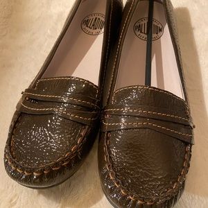 Chocolate Brown Patent Flats size 11